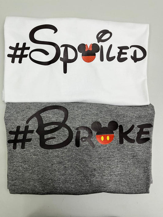 Spoiled Broke Couple Tee